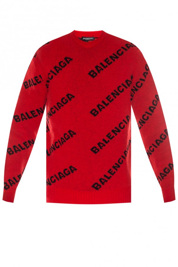 Red on sale balenciaga sweater